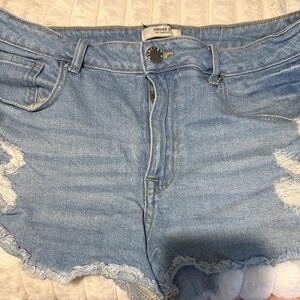 Forever 21 Light Blue Denim Shorts